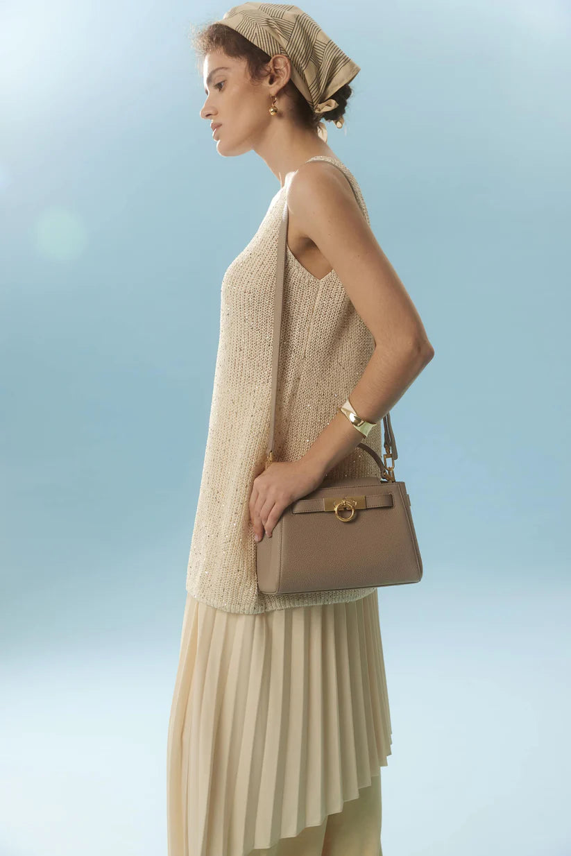 Madison Micro Top Handle Bag - Taupe