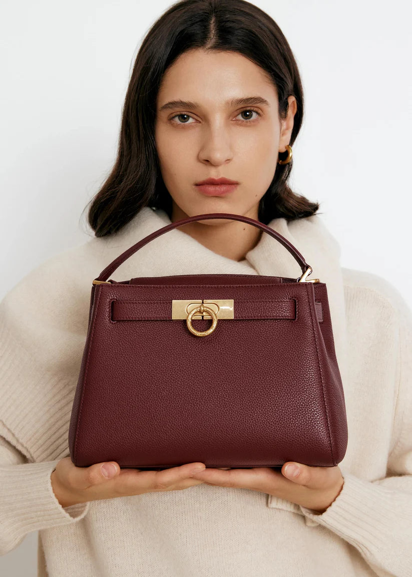 Madison Top Handle Bag - Burgundy